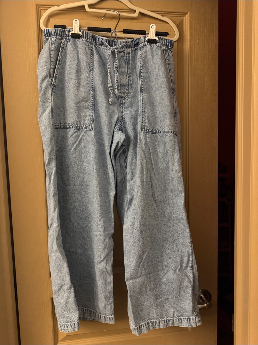 GAP Light Blue Elastic Waist Denim Pants